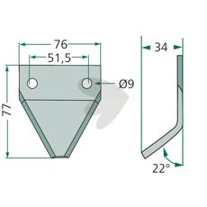 Knife for feed wagon - 70-144