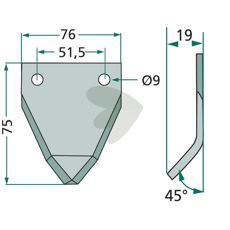 Knife for feed wagon 70-145, reliable and effective for feed preparation.