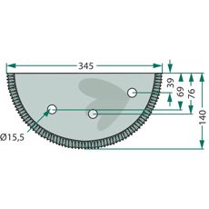 Knife for feed wagon - 70-161