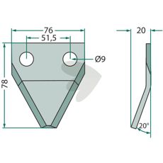 Knife for feed wagon - 70-164