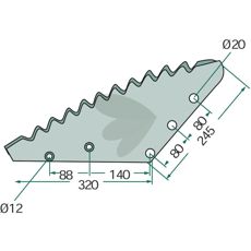Knife for feed mixer wagon - 70-194