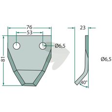 Knife for feed mixer wagon - 70-196
