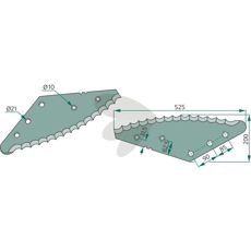 Knife for feed mixer wagon - 70-198
