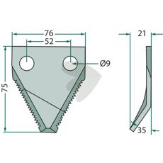 Serrated knife for feed mixer wagon - 70-199