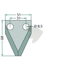 Knife for feed mixer wagon - 70-203
