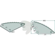 Knife for feed mixer wagon older model - 70-227