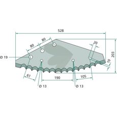 Knife for feed mixer wagon - 70-231