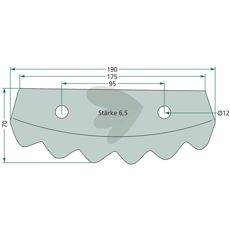 Knife for forage wagon left - 70-239