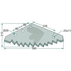 Knife for forage wagon - 70-248