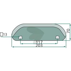 Knife for forage wagon - 70-256