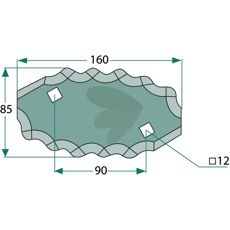 Knife for forage wagon right - 70-293