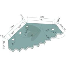 Knife for forage wagon new model - 91065