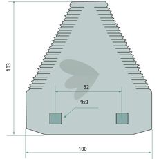 Knife for forage wagon - A7153031