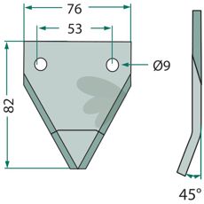 Knife for forage wagon, Faresin, Thickness mm 3