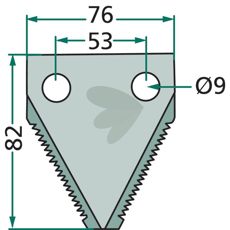 Knife for feed wagon serrated, Faresin,