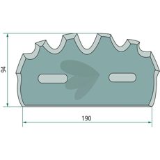 Knife for feed wagon - DSX00-03-487