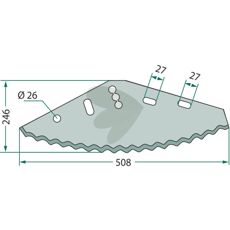 Knife for feed wagon - VF0009-VTF021B