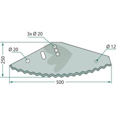 Knife for feed wagon - 70-299