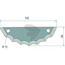 Knife for feed wagon - CL 00.001A