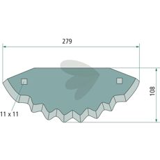 Knife for feed wagon, Storti,