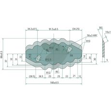 Knife for feed wagon left - 70-316