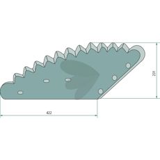 Knife for feed wagon 422X231