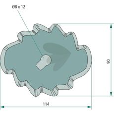 Knife for feed wagon 16800139