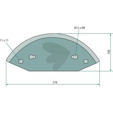 Knife for feed wagon 70-412