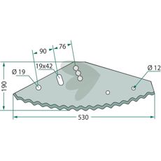 Knife for feed wagon 1050266, 70-329