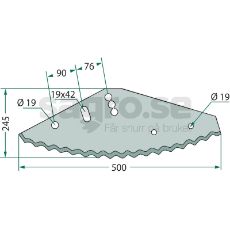 Knife for feed wagon 70-330