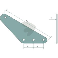 Plate for feed mixing knife