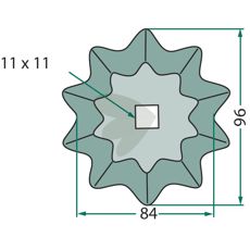 Knife for feed wagon 70-207.1, provides reliable and efficient feed replacement.
