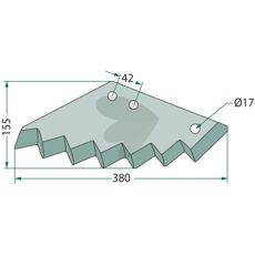 Knife for feeder wagon - A5302190