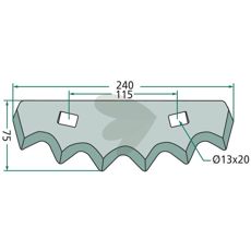 Knife for feeder wagon - A5310402