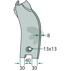 Delta side and tip parts for efficient tractor operations.