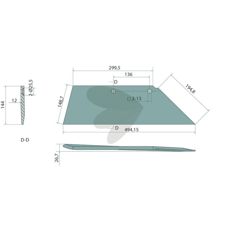Left Blade 18" reinforced - 3352131