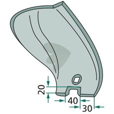 Joint blade right LBR2