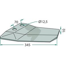 Wing share right, bent