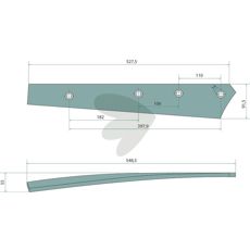 Guide rail plow - 3444010