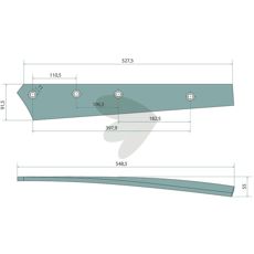 Guide rail plow - 3444011