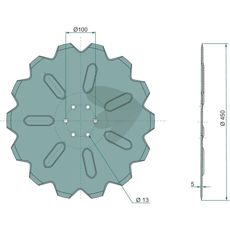 Disc coulter Toothed