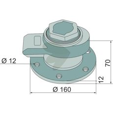 Bearing VO, 6 holes