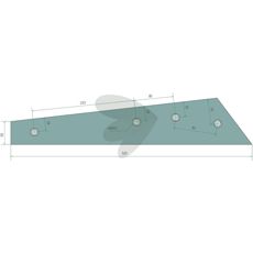 Guide rail furrow plow right, no. 1 - 27380901