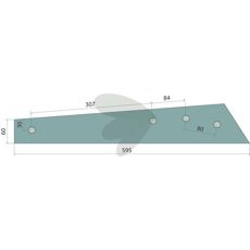 Guide rail furrow plow right, no. 1 - 27550101