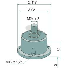 Bearing unit complete.