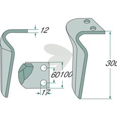 Rotor harrow tooth Left - M36100211R
