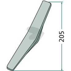 Point for welding l = 205 mm