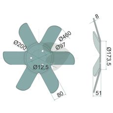 Furrow disc right,  460x6 mm