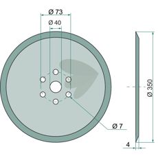 Disk harrow blade - 310914