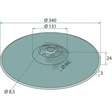 Disc without bearing 340